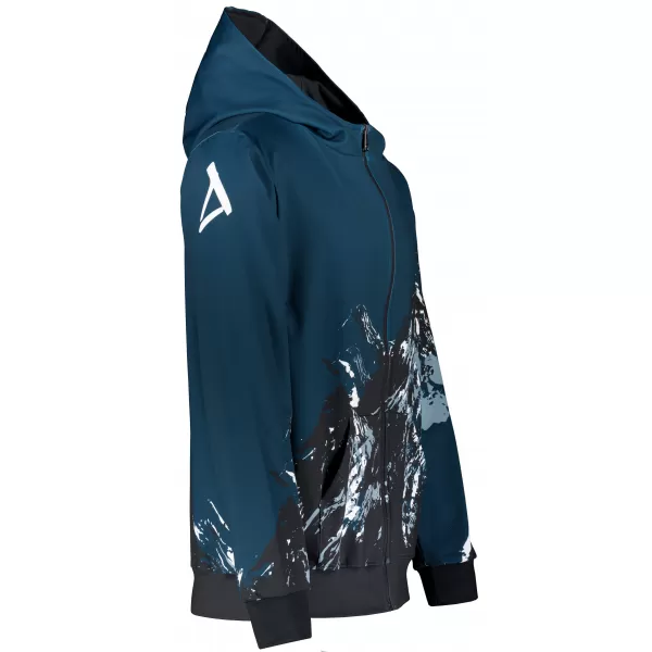  Herren -Sweatshirt auf Reißverschlussprämie ALTISPORT VOJ/ALM059MI02 MARINE 