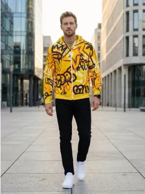 Herren -Sweatshirt auf Reißverschlussprämie ALTISPORT VOJ/ALM054MI02 BERNSTEIN