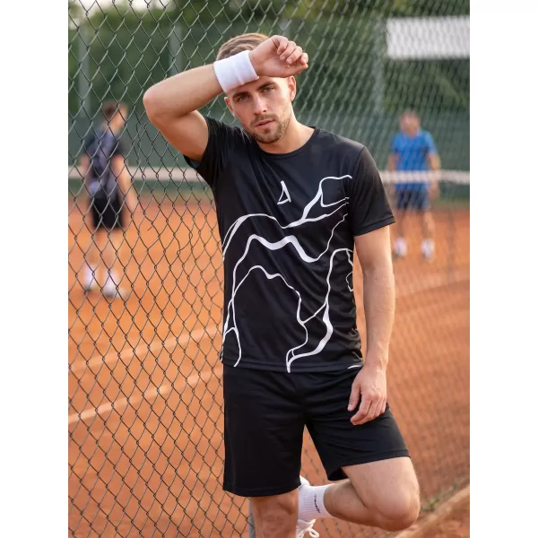  Männer funktionaler T -Shirt Premium ALTISPORT VOJ/ALM073TR01 SCHWARZ 