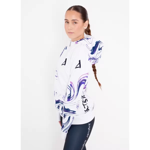  Frauen -Sweatshirt bei Reißverschlussprämie ALTISPORT VOJ/ALW064MI02 WEIß -VIOLETT 