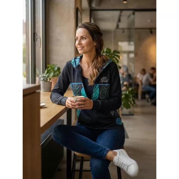  Frauen -Sweatshirt bei Reißverschlussprämie ALTISPORT VOJ/ALW061MI02 BLAU 