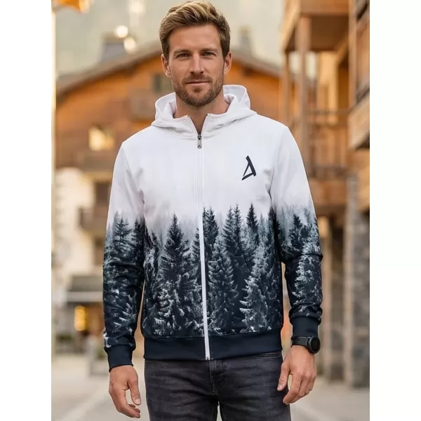  Herren -Sweatshirt auf Reißverschlussprämie ALTISPORT VOJ/ALM058MI02 WEIß -GRAY 