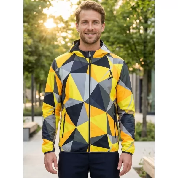  Herren -Sweatshirt auf Reißverschlussprämie ALTISPORT VOJ/ALM007MI02 SCHWARZ -AUSGELB 