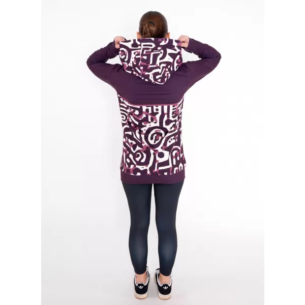  Frauen -Sweatshirt bei Reißverschlussprämie ALTISPORT VOJ/ALW060MI02 BURGUND 