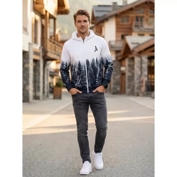  Herren -Sweatshirt auf Reißverschlussprämie ALTISPORT VOJ/ALM058MI02 WEIß -GRAY 