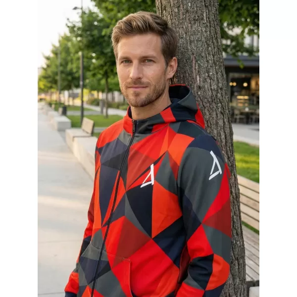  Herren -Sweatshirt auf Reißverschlussprämie ALTISPORT VOJ/ALM007MI02 ROT 