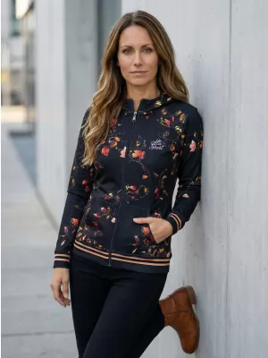Frauen -Sweatshirt bei Reißverschlussprämie ALTISPORT VOJ/ALW024MI02 SCHWARZ