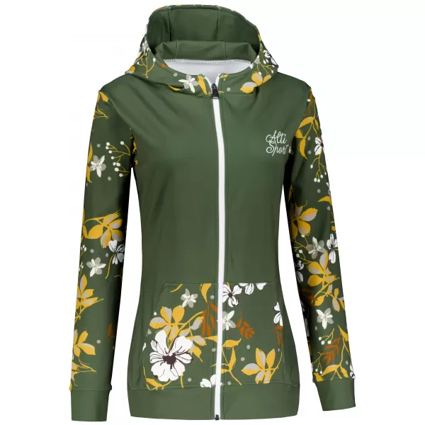  Frauen -Sweatshirt bei Reißverschlussprämie ALTISPORT VOJ/ALW063MI02 KHAKI 