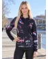 Frauen -Sweatshirt bei Reißverschlussprämie ALTISPORT VOJ/ALW064MI02 SCHWARZ -PINK