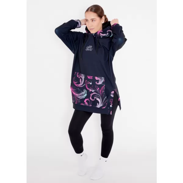  Funktionaler Sweatshirt -Prämie von Frauen ALTISPORT VOJ/ALW065MI03 SCHWARZ -PINK 