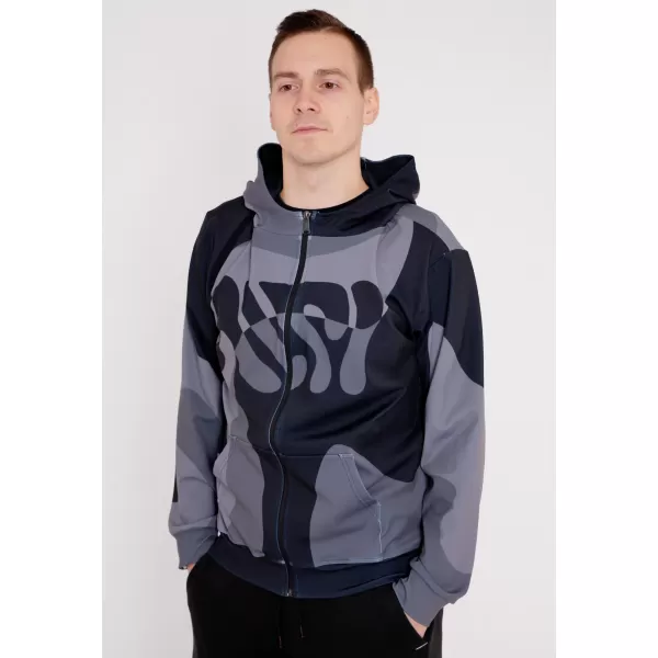 Herren -Sweatshirt auf Reißverschlussprämie ALTISPORT VOJ/ALM056MI02 SCHWARZ 