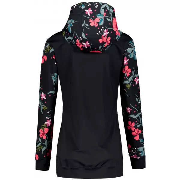  Frauen -Sweatshirt bei Reißverschlussprämie ALTISPORT VOJ/ALW063MI02 SCHWARZ -GREEN 