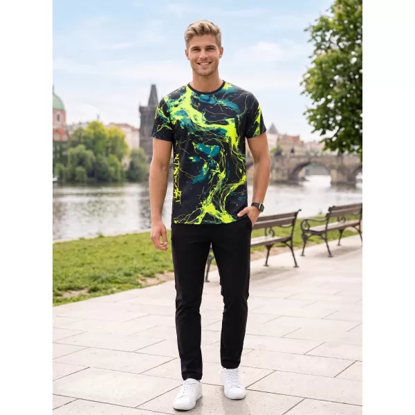  Männer funktionaler T -Shirt Premium ALTISPORT VOJ/ALM071TR01 MARINE-GELB 