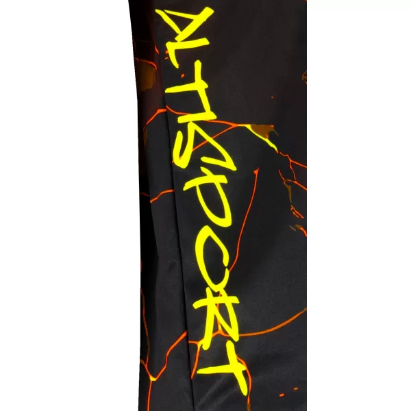  Männer funktionaler T -Shirt Premium ALTISPORT VOJ/ALM071TR01 SCHWARZ -AUSGELB 