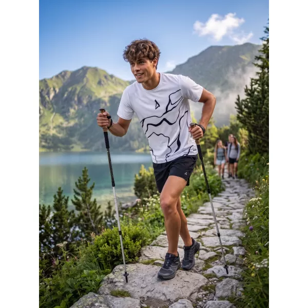  Männer funktionaler T -Shirt Premium ALTISPORT VOJ/ALM073TR01 WEIß 