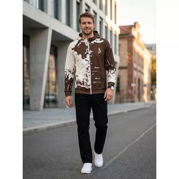  Herren -Sweatshirt auf Reißverschlussprämie ALTISPORT VOJ/ALM057MI02 BRAUN 