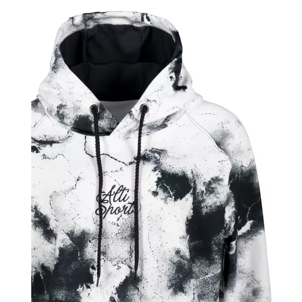  Funktionaler Sweatshirt -Prämie von Frauen ALTISPORT VOJ/ALW066MI03 WEIß -UND -SCHWARZ 