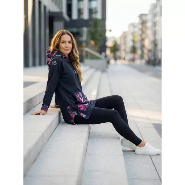  Funktionaler Sweatshirt -Prämie von Frauen ALTISPORT VOJ/ALW065MI03 SCHWARZ -PINK 