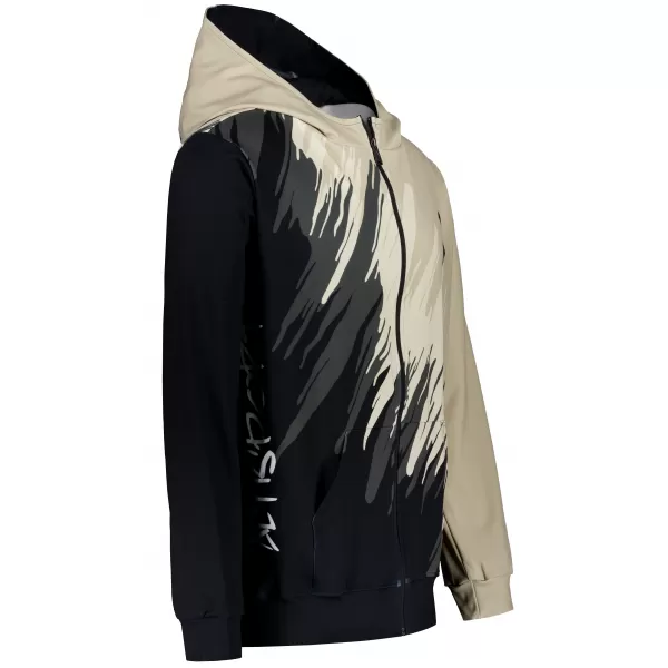  Herren -Sweatshirt auf Reißverschlussprämie ALTISPORT VOJ/ALM006MI02 SCHWARZ -BROWN 