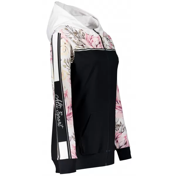  Frauen -Sweatshirt bei Reißverschlussprämie ALTISPORT VOJ/ALW008MI02 SCHWARZ 
