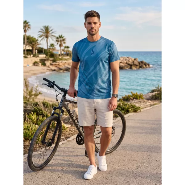  Männer funktionaler T -Shirt Premium ALTISPORT VOJ/ALM072TR01 MITTERNACHT BLAU 