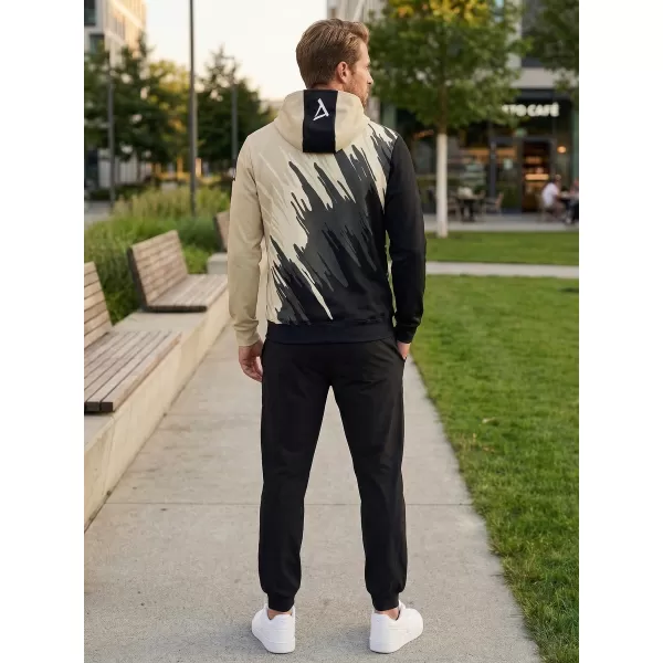  Herren -Sweatshirt auf Reißverschlussprämie ALTISPORT VOJ/ALM006MI02 SCHWARZ -BROWN 