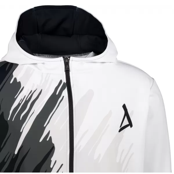  Herren -Sweatshirt auf Reißverschlussprämie ALTISPORT VOJ/ALM006MI02 SCHWARZ UND WEIß 
