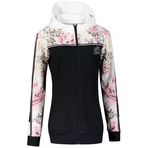  Frauen -Sweatshirt bei Reißverschlussprämie ALTISPORT VOJ/ALW008MI02 SCHWARZ 