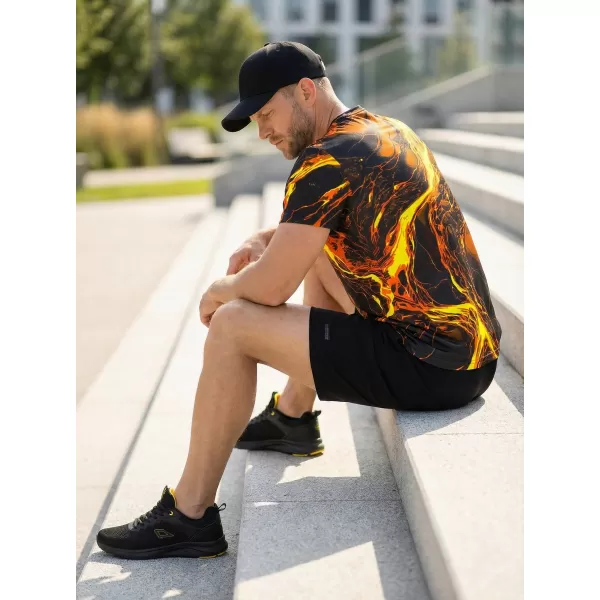  Männer funktionaler T -Shirt Premium ALTISPORT VOJ/ALM071TR01 SCHWARZ -AUSGELB 