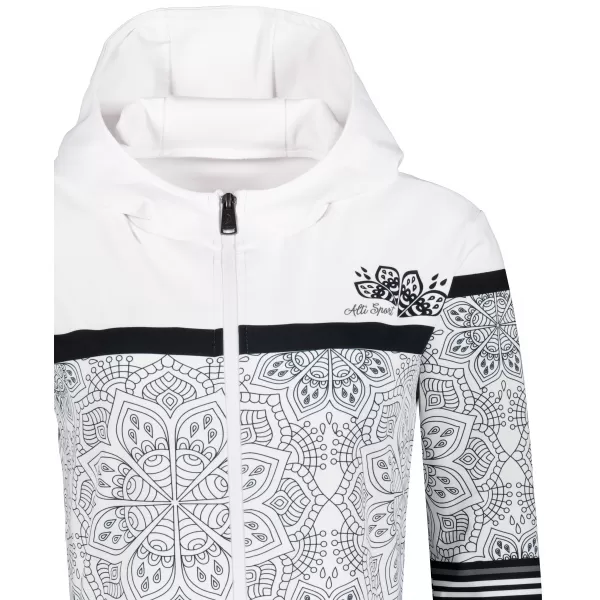  Frauen -Sweatshirt bei Reißverschlussprämie ALTISPORT VOJ/ALW023MI02 SCHWARZ UND WEIß 