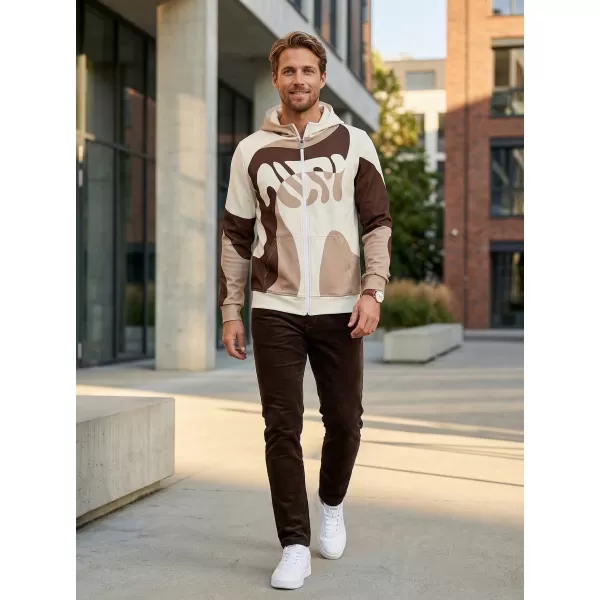  Herren -Sweatshirt auf Reißverschlussprämie ALTISPORT VOJ/ALM056MI02 BRAUN 