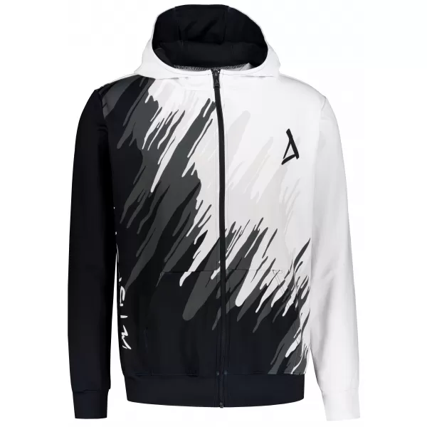 Herren -Sweatshirt auf Reißverschlussprämie ALTISPORT VOJ/ALM006MI02 SCHWARZ UND WEIß 