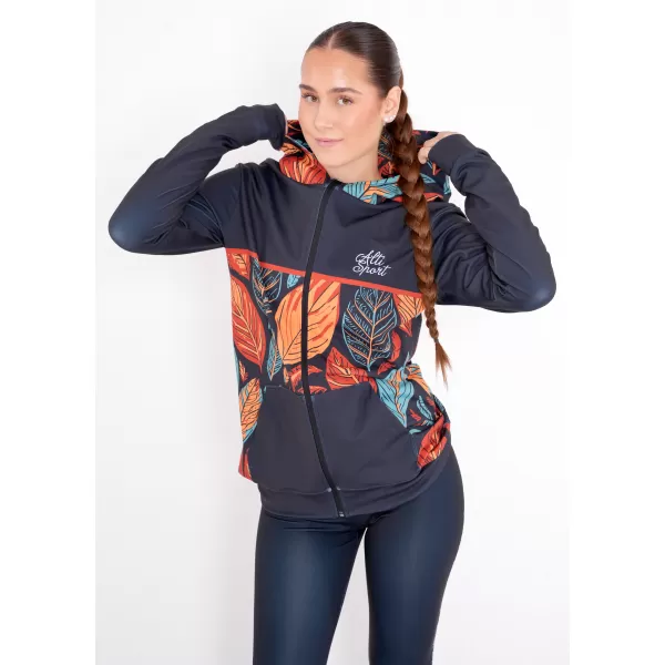  Frauen -Sweatshirt bei Reißverschlussprämie ALTISPORT VOJ/ALW061MI02 ORANGE/BLAU 