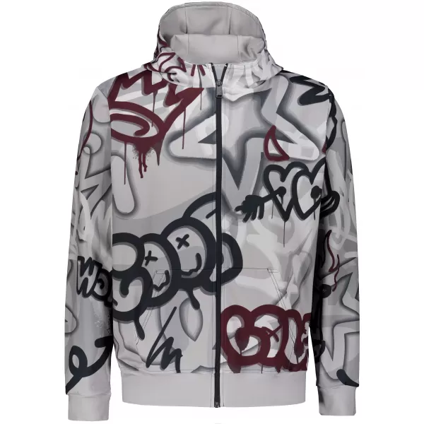  Herren -Sweatshirt auf Reißverschlussprämie ALTISPORT VOJ/ALM054MI02 DUNKELGRAU 