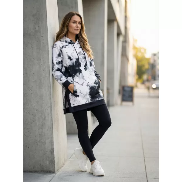  Funktionaler Sweatshirt -Prämie von Frauen ALTISPORT VOJ/ALW066MI03 WEIß -UND -SCHWARZ 