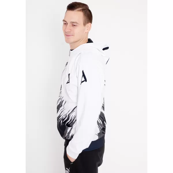  Herren -Sweatshirt auf Reißverschlussprämie ALTISPORT VOJ/ALM006MI02 SCHWARZ UND WEIß 