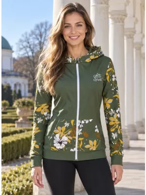 Frauen -Sweatshirt bei Reißverschlussprämie ALTISPORT VOJ/ALW063MI02 KHAKI