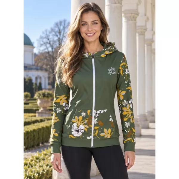  Frauen -Sweatshirt bei Reißverschlussprämie ALTISPORT VOJ/ALW063MI02 KHAKI 