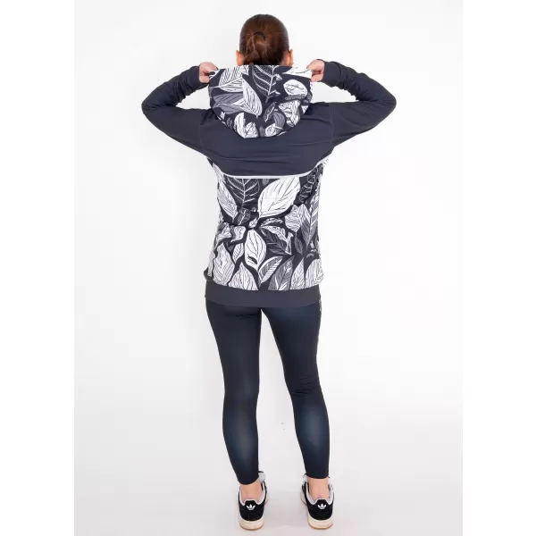  Frauen -Sweatshirt bei Reißverschlussprämie ALTISPORT VOJ/ALW061MI02 SCHWARZ UND WEIß 