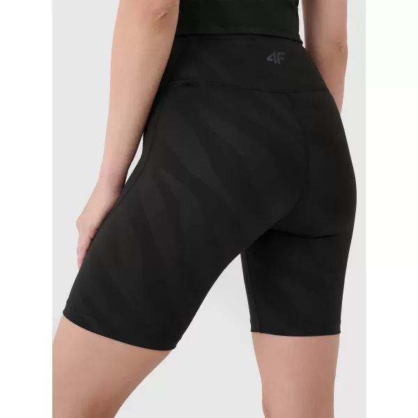  Damenkürzige Leggings 4F WSS25TFSTF016 TIEF SCHWARZ 