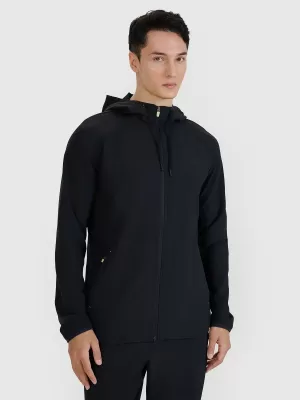 Männer funktionales Sweatshirt 4F WSS25TFSWM458 TIEF SCHWARZ