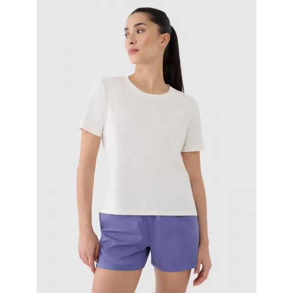  Weibliches funktionelles Hemd 4F RSS25TFTSF1236 CREMEFARBEN 