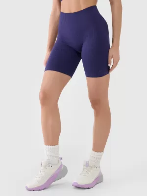 Damenkürzige Leggings 4F WSS25TFSTF014 DUNKELBLAU