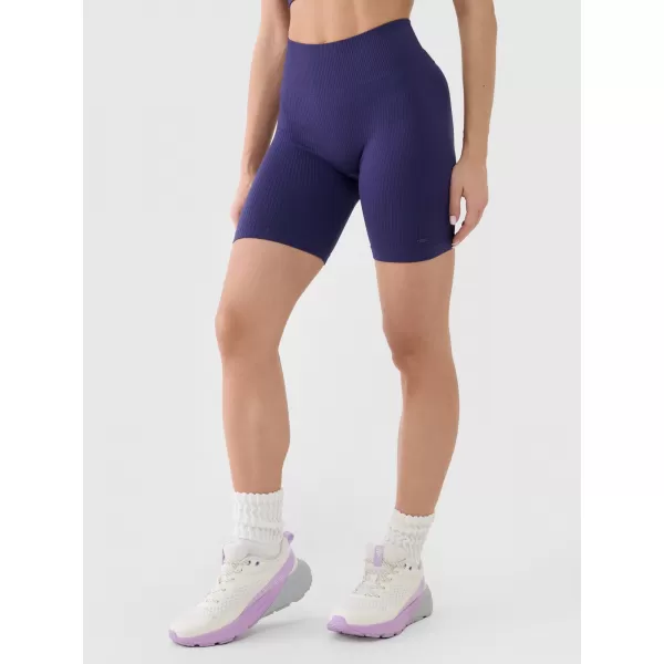 Damenkürzige Leggings 4F WSS25TFSTF014 DUNKELBLAU 