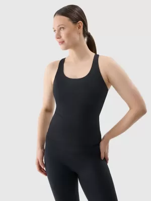 Tanktop 4F WSS25TFSLF428 TIEF SCHWARZ