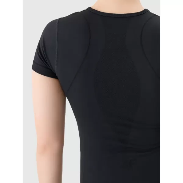  Weibliches funktionelles Hemd 4F WSS25TFTSF1270 TIEF SCHWARZ 