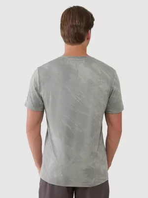 Herren -funktionales Hemd 4F WSS25TFTSM1216 OLIVENALLOVER