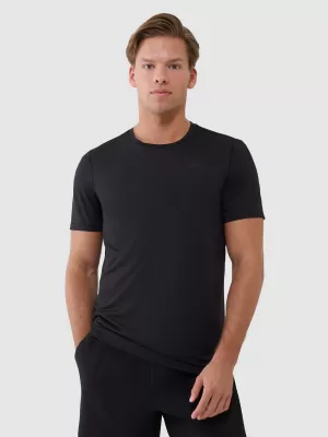 Herren -funktionales Hemd 4F WSS25TFTSM1215 TIEF SCHWARZ