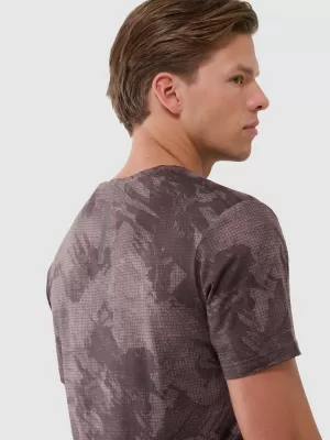 Herren -funktionales Hemd 4F WSS25TFTSM1216 BROWN ALOVER