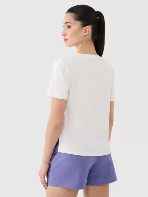 Weibliches funktionelles Hemd 4F RSS25TFTSF1236 CREMEFARBEN